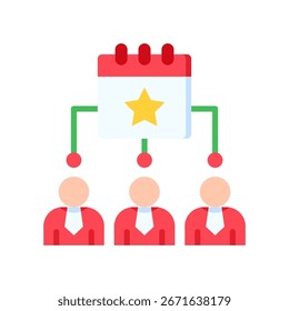 Icono de evento de red Ilustración vectorial plana