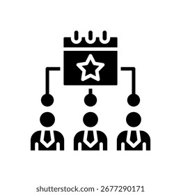 Networking Event Icon Glyph Vector Illustration