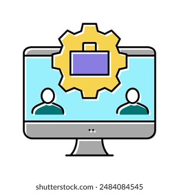networking events color icon vector. networking events sign. isolated symbol illustration