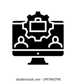 networking events glyph icon vector. networking events sign. isolated contour symbol black illustration