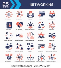 Networking Glyph Color Icon Collection