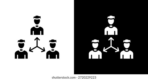 Netzwerksymbol schwarz-weiß gefüllt.