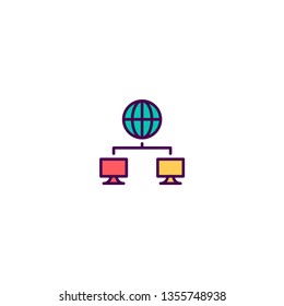 Networking icon design. Marketing icon vector illustration