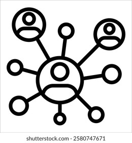 Networking Icon Element For Design