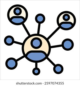 Networking Icon Element For Design
