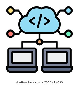 Networking Icon Element For Design