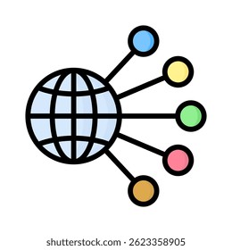 Networking Icon Element for Design