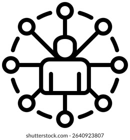 Networking Icon Element for Design