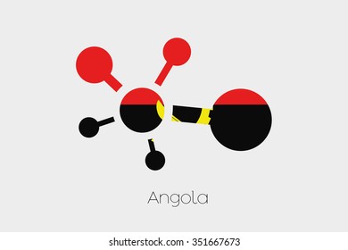 A Networking Icon with the Flag of Angola