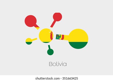 A Networking Icon with the Flag of Bolivia