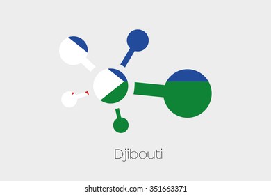 A Networking Icon with the Flag of Djibouti