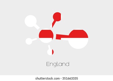 A Networking Icon with the Flag of England