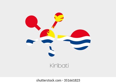 A Networking Icon with the Flag of Kiribati