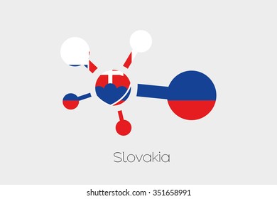 A Networking Icon with the Flag of Slovakia