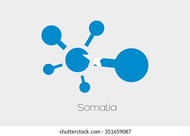 A Networking Icon with the Flag of Somalia