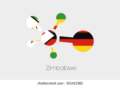 A Networking Icon with the Flag of Zimbabwe