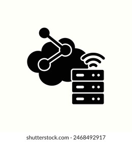 networking icon, isolated glyph icon