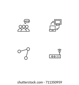 Networking Icon Line