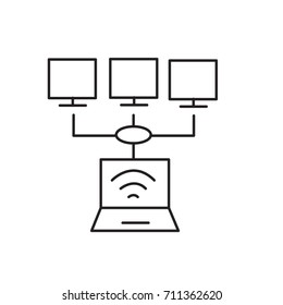 Networking Icon Line