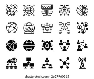 Networking Icon, Network Technology, Vector Pack
