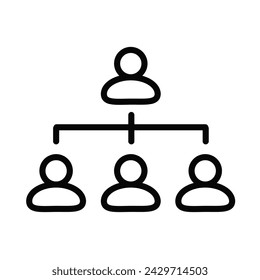 icono de red, conexión de personas ilustración vectorial simple