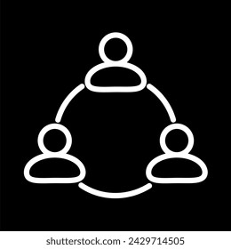 icono de red, conexión de personas ilustración vectorial simple