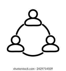 Netzwerk-Symbol, Leute-Verbindung einfache Vektor-Illustration