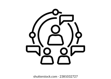 Networking icon. icon related to marketing. Line icon style. Simple vector design editable