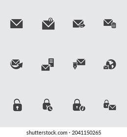 networking icon set. Computer security icons set. Modern outline elements, graphic design concepts, simple symbols collection. Vector line icons