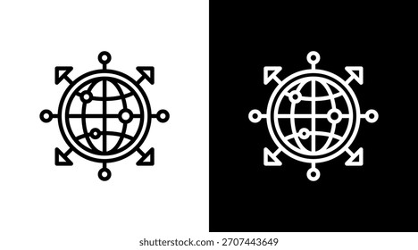 Redes con diseño de conjunto de iconos