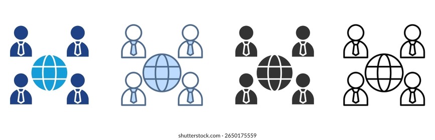 Networking Icon Set Multiple Style Collection