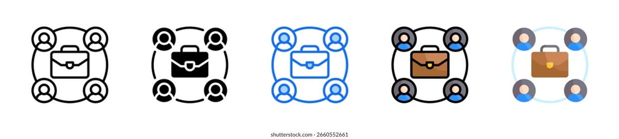 Networking Icon Set Multiple Style Collection