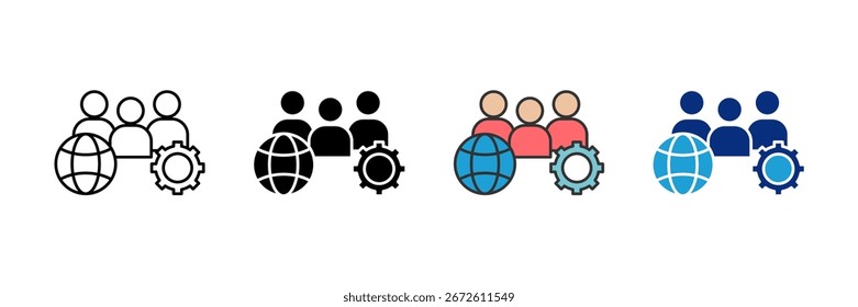 Ícone de Rede Definir Coleção de Vários Estilos