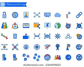 Networking Icon set, Workshop icon set. Containing team building, collaboration, teamwork, coaching, problem-solving and education icons. Solid icon collection.