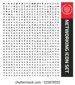 Networking icon set,clean vector