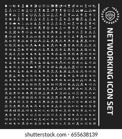 Networking icon set,clean vector