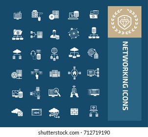 Networking icon set,vector