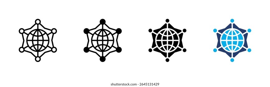 Networking icon sheet multiple style collection