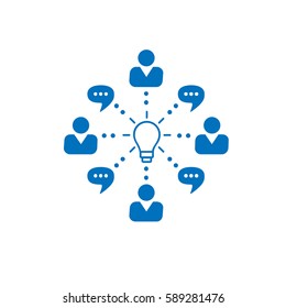 Networking icon stock vector design