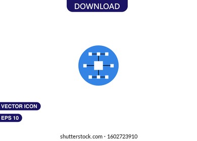  Networking icon in trendy flat style isolated on white background vector illustration