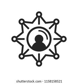  Networking icon Vector illustration