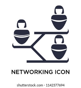 Networking icon vector isolated on white background for your web and mobile app design, Networking logo concept