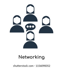 Networking icon vector isolated on white background, Networking transparent sign , symbols or elements in filled style