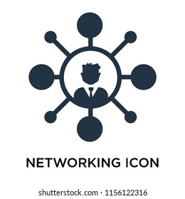 Networking icon vector isolated on white background, Networking transparent sign