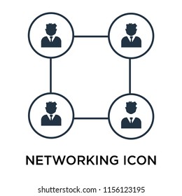 Networking icon vector isolated on white background, Networking transparent sign