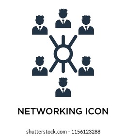 Networking icon vector isolated on white background, Networking transparent sign