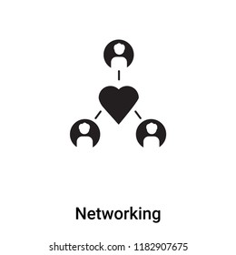 Networking icon vector isolated on white background, logo concept of Networking sign on transparent background, filled black symbol
