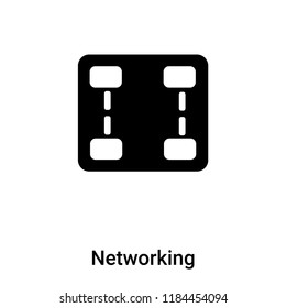 Networking icon vector isolated on white background, logo concept of Networking sign on transparent background, filled black symbol