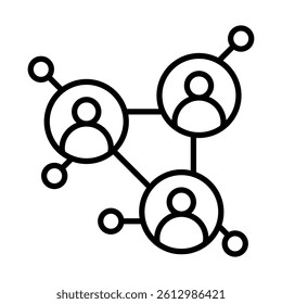 Networking Icon Vector Line Icon Design