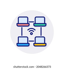 Networking icon in vector. Logotype